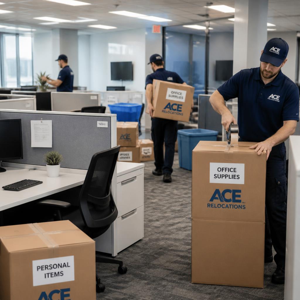 Dream Packers and Movers crew office moves during a move in Mumbai